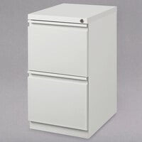 Hirsh Industries 19357 White Mobile Pedestal Letter File Cabinet - 15 inch x 19 7/8 inch x 27 3/4 inch