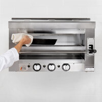 Cooking Performance Group S-36-SB-L 36 inch Liquid Propane Infrared Salamander Broiler with Wall Mounting Bracket - 36,000 BTU