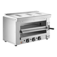 Cooking Performance Group S-36-SB-L 36" Liquid Propane Infrared Salamander Broiler with Wall Mounting Bracket - 36,000 BTU