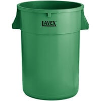 Lavex 44 Gallon Green Round Commercial Trash Can