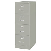 Hirsh Industries 16703 Gray Four-Drawer Vertical Legal File Cabinet - 18 inch x 26 1/2 inch x 52 inch