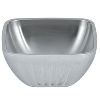 Vollrath 47680 24 oz. Double Wall Square Fluted Serving Bowl