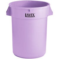 Lavex 32 Gallon Purple Round Commercial Trash Can