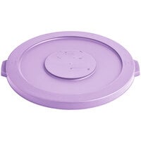 Lavex 32 Gallon Purple Round Commercial Trash Can Lid