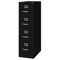 Hirsh Industries 16699 Black Four-Drawer Vertical Letter File Cabinet - 15 inch x 26 1/2 inch x 52 inch