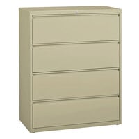 Hirsh Industries 17459 Putty Four-Drawer Lateral File Cabinet - 42 inch x 18 5/8 inch x 52 1/2 inch