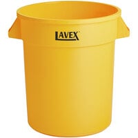 Lavex 20 Gallon Yellow Round Commercial Trash Can / Ingredient Bin