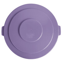 Lavex Janitorial 55 Gallon Purple Round Commercial Trash Can Lid