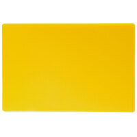 18 inch x 12 inch x 1/2 inch Yellow Polyethylene Cutting Board