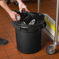 Lavex Janitorial 10 Gallon Black Round Commercial Trash Can Lid
