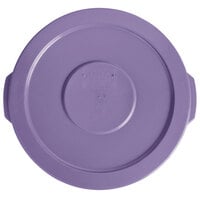 Lavex Janitorial 10 Gallon Purple Round Commercial Trash Can Lid