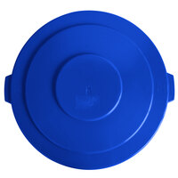 Lavex Janitorial 55 Gallon Blue Round Commercial Trash Can Lid