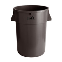 Lavex Janitorial 44 Gallon Brown Round Commercial Trash Can