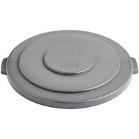 Lavex Gray Round Commercial Trash Can Lid