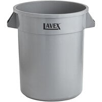 Lavex 20 Gallon Gray Round Commercial Trash Can / Ingredient Bin