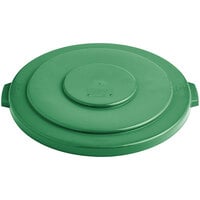 Lavex Janitorial 55 Gallon Green Round Commercial Trash Can Lid