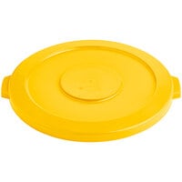 Lavex 44 Gallon Yellow Round Commercial Trash Can Lid