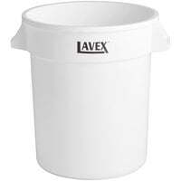 Lavex 20 Gallon White Round Commercial Trash Can