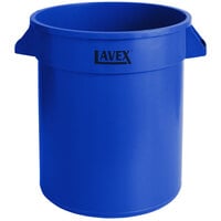 Lavex 20 Gallon Blue Round Commercial Trash Can / Ingredient Bin