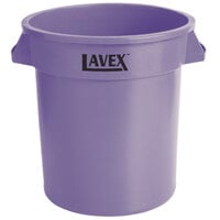 Lavex 10 Gallon Purple Round Commercial Trash Can / Ingredient Bin