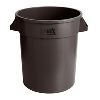 Lavex Janitorial 20 Gallon Brown Round Commercial Trash Can / Ingredient Bin