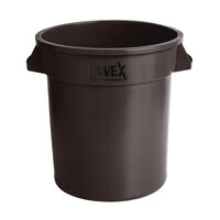 Lavex Janitorial 10 Gallon Brown Round Commercial Trash Can / Ingredient Bin