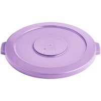 Lavex 44 Gallon Purple Round Commercial Trash Can Lid