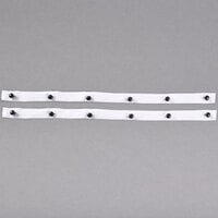 Mercer Culinary M62996BK Push Through Black Button Strips for Renaissance® Unisex Extra Small Chef Coat - 2/Pack