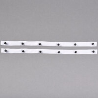 Mercer Culinary M62996BK Push Through Black Button Strips for Renaissance® Unisex Medium Chef Coat - 2/Pack