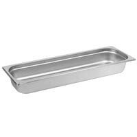 Choice 1/2 Size Long 2 1/2 inch Deep Anti-Jam Stainless Steel Steam Table / Hotel Pan - 24 Gauge