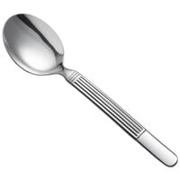 Oneida B986SDEF Athena 7 1/4 inch 18/0 Stainless Steel Heavy Weight Oval Bowl Soup / Dessert Spoon - 36/Case