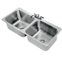 Advance Tabco DI-2-2012 2 Compartment Drop-In Sink - 20 inch x 16 inch x 12 inch Bowls