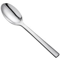 Oneida B449SDEF Chef's Table Satin 7 inch 18/0 Stainless Steel Heavy Weight Oval Bowl Soup / Dessert Spoon - 12/Case