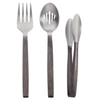 American Metalcraft 3-Piece Wavy Aged Stainless Steel Salad Utensils Set