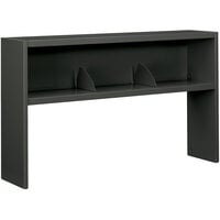 HON 386560NS 38000 Series Charcoal Steel Stack-On Open Shelf Hutch - 60" x 13 1/2" x 34 3/4"