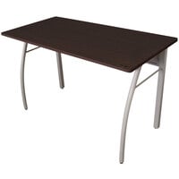 Linea Italia TR733MOC Trento Mocha / Gray Rectangular Desk - 47 1/4" x 23 5/8" x 29 1/2"