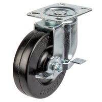 Cooking Performance Group 351302090155 4 3/4 inch Plate Caster with Brake for S24, S36, and S60 Series