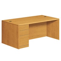 HON 10788LCC 10700 Series 72" x 36" x 29 1/2" Harvest Laminate Left Full Height Pedestal Desk