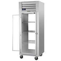 Traulsen G16015P Solid Front, Glass Back Door 1 Section Pass-Through Refrigerator - Left / Right Hinged Doors