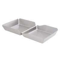 Tablecraft 20003 Better Burger 6 1/4" x 11" Stainless Steel Burger Box Server