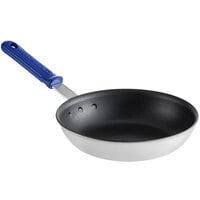 Vollrath EZ4008 Wear-Ever 8 inch Aluminum Non-Stick Fry Pan with Rivetless Interior, CeramiGuard II Coating, and Blue Cool Handle