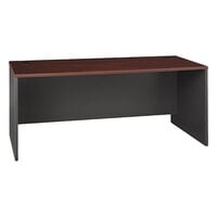 Bush WC24436 Series C Hansen Cherry / Graphite Gray Laminate Desk Shell - 71 1/8" x 29 3/8" x 29 7/8"