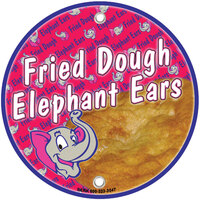 12 inch Round Concession Stand Sign with Elephant Ears Design - 2/Pack