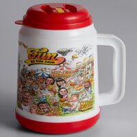 32 oz. "Fun at the Fair" Mini Tanker with Spout, Straw, and Lid - 24/Case