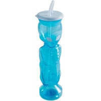 28 oz. Blue Alien Bottle with Lid and Straw - 36/Case
