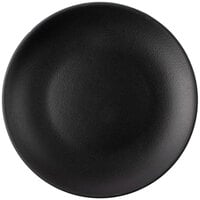 Tuxton VBA-064 TuxTrendz Zion Matte Black 6 1/2" Coupe China Plate - 36/Case