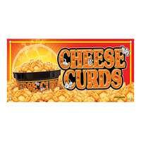 12" x 24" Rectangular Concession Stand Sign with Cheese Curds Design