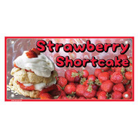 12 inch x 24 inch Rectangular Concession Stand Sign with Strawberry Shortcake Design