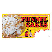 12" x 24" Rectangular Concession Stand Sign with Funnel Cake Design