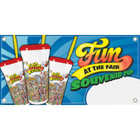 12 inch x 24 inch Rectangular Concession Stand Sign with Fun at the Fair Design